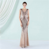 Long Sequins Plus Size Beauty Formal Party Evening Dress