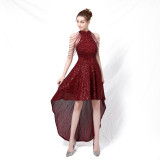 Elegant Sequins Bodycon Sexy Irregular Party Dress Bridesmaid Dress