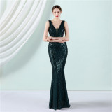 Long Sequins Plus Size Beauty Formal Party Evening Dress