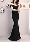 Plus Size Fat Size Beauty Off Shoulder Formal Party Evening Dress Mermaid Dress