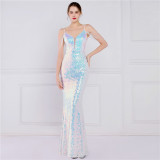 Long Sequins Plus Size Beauty Formal Party Evening Dress