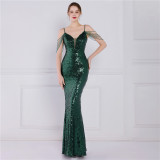 Long Sequins Plus Size Beauty Formal Party Evening Dress