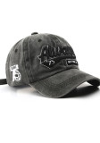 Washed Letter Embroidered Peaked Cap Trendy Men'S Style Street Women'S Sunshade Baseball Hat