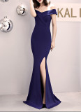 Plus Size Fat Size Beauty Off Shoulder Formal Party Evening Dress Mermaid Dress