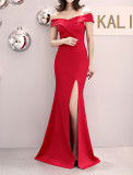 Plus Size Fat Size Beauty Off Shoulder Formal Party Evening Dress Mermaid Dress