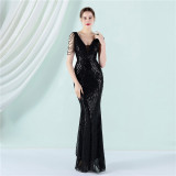 Long Sequins Plus Size Beauty Formal Party Evening Dress