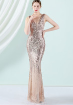 Long Sequins Plus Size Beauty Formal Party Evening Dress