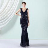 Long Sequins Plus Size Beauty Formal Party Evening Dress