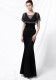 Bride Cape Solid Sleeveless V-Neck Long Mermaid Wedding Evening Dress Two Piece Set