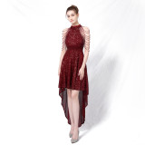 Elegant Sequins Bodycon Sexy Irregular Party Dress Bridesmaid Dress