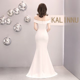 Plus Size Fat Size Beauty Off Shoulder Formal Party Evening Dress Mermaid Dress