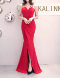 Formal Party Evening Dress Fashion Elegant Long Sexy Straps Slim Mermaid Cocktail Prom Dress