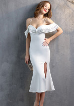 Chic Elegant Straps Off Shoulder Formal Party Slim Fit Mermaid Dress Party Dress