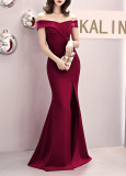 Plus Size Fat Size Beauty Off Shoulder Formal Party Evening Dress Mermaid Dress