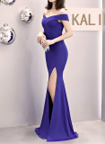Plus Size Fat Size Beauty Off Shoulder Formal Party Evening Dress Mermaid Dress