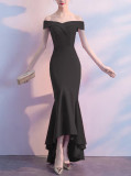 Women Elegant Maxi Off Shoulder Mermaid Evening Dress