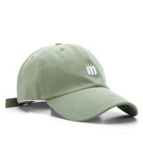 Women m Letter Embroidered Cap Simple Baseball Cap