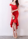 Women Elegant Maxi Off Shoulder Mermaid Evening Dress