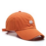 Women m Letter Embroidered Cap Simple Baseball Cap