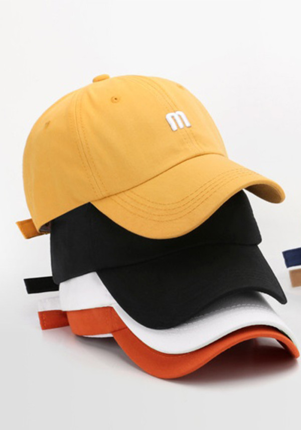 Women m Letter Embroidered Cap Simple Baseball Cap