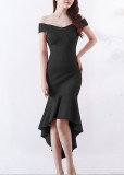 Women Elegant Maxi Off Shoulder Mermaid Evening Dress