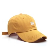 Women m Letter Embroidered Cap Simple Baseball Cap