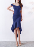 Women Elegant Maxi Off Shoulder Mermaid Evening Dress