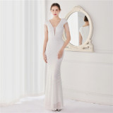 Plus Size Women Sequined Formal Party Maxi Evening Dress