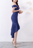 Women Elegant Maxi Off Shoulder Mermaid Evening Dress