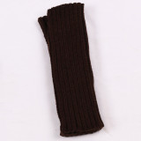 Acrylic wool half-finger arm sleeve long gloves