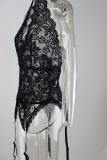 Sexy lingerie sexy Halter Neck Low Back garter lace sexy jumpsuit