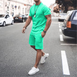 fashion short-sleeved shorts Casual track suit men