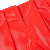 Women's Leather Hollow Corset One-Piece Palace Corset Three-Piece