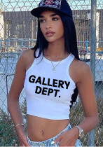 Letter Print Tank Top Cropped Top