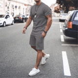 fashion short-sleeved shorts Casual track suit men