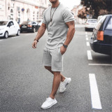 fashion short-sleeved shorts Casual track suit men