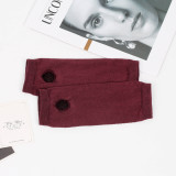 Spring and summer cotton gloves half-finger sports fingerless gloves