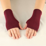 Spring and summer cotton gloves half-finger sports fingerless gloves