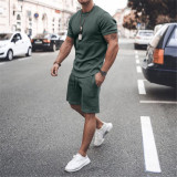 fashion short-sleeved shorts Casual track suit men