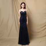 Long Sequins Plus Plus Size Formal Party Evening Dress