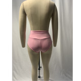 Sexy Shorts High Waist Butt Lift Tummy Control Exercise Yoga Pants Solid Color Casual Pants