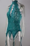 Sexy lingerie sexy Halter Neck Low Back garter lace sexy jumpsuit