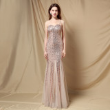 Long Sequins Plus Plus Size Formal Party Evening Dress