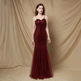 Long Sequins Plus Plus Size Formal Party Evening Dress