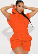 Women's Fashion Casual Sport Hooded Short Sleeve Two-Piece Shorts Set Women's Clothing Women's Fashion Casual Sport Hooded Short Sleeve Two-Piece Shorts Set Women's Clothing