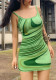 Sexy Summer Fashion Women's Clothing Sexy Irregular Water Ripple Printing Straps Bodycon Dress