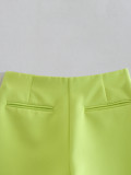 Women's All-Match High Waist Irregular Culottes Solid Color Shorts