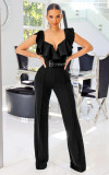 Women Ruffle Off Shoulder Jumpsuit