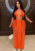 Summer Women sexy tassel knitting beach dress two-piece set Summer Women sexy tassel knitting beach dress two-piece set