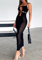 Women Sexy Mesh Patchwork Cutout See-Through Bodycon Maxi Dress Women Sexy Mesh Patchwork Cutout See-Through Bodycon Maxi Dress